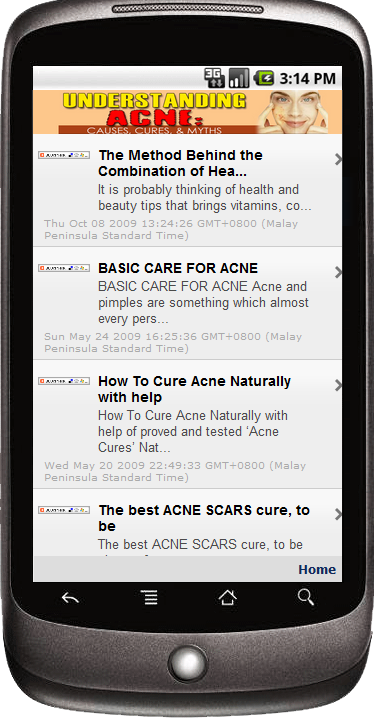 Acne Free Info Book screenshot